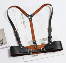 Load image into Gallery viewer, Mon Amie Cherry Vest Belt, harness Belt, cage Belt, party, streetwear, black-belt, tan-belt, beige-belt, brown-belt, 
