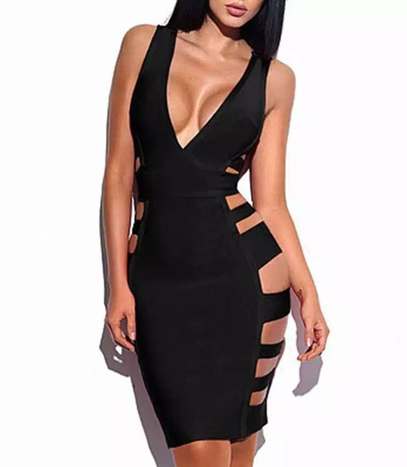 Mon Amie Cherry, Black Dress, bandage dress, cur-out dress, Sexy Dress, Party Dress, Party outfit, dress, sexy, dressy