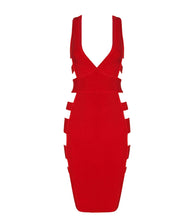 Load image into Gallery viewer, Mon Amie Cherry sexy bandage dress, clubwear, red dress, cutout dress, party outfit
