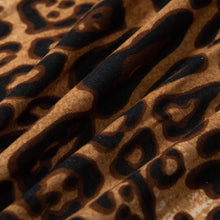 Load image into Gallery viewer, Mon Amie Cherry, Animal print bodysuit, animal print top, sleeves top, high-neck bodysuit
