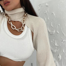 Load image into Gallery viewer, Mon Amie Cherry, Cropped Sweater, beige sweater, neck-arm sweater, soft sweater, streetwear, sexy sweater, casual
