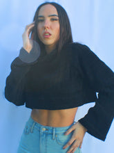 Load image into Gallery viewer, Mon Amie Cherry, Sexy Sweater, black sweater, soft , cropped sweater, casual, streetwear, 
