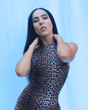 Load image into Gallery viewer, Mon Amie Cherry, Animal Print, sexy mom, sensual,Animal Print Playsuit, romper, playsuit, clubwear, sexy wear
